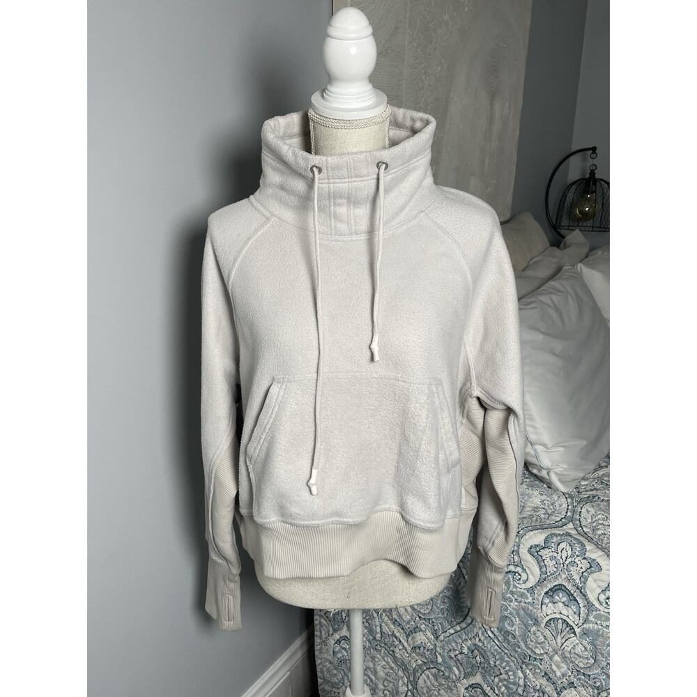 FP Movement Westlake Pullover Womens Medium Cream Cowl Neck Fleece